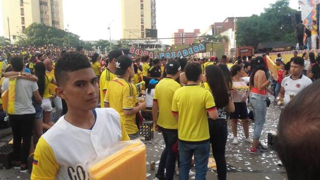 Fanáticos partido Colombia-Brasil, Barranquilla