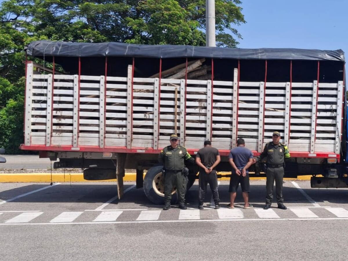 En carreteras de Bolívar incautaron camión con madera ilegal: hay dos detenidos