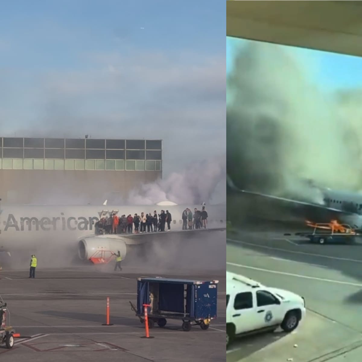 Avión de American Airlines se incendió en aeropuerto de Denver