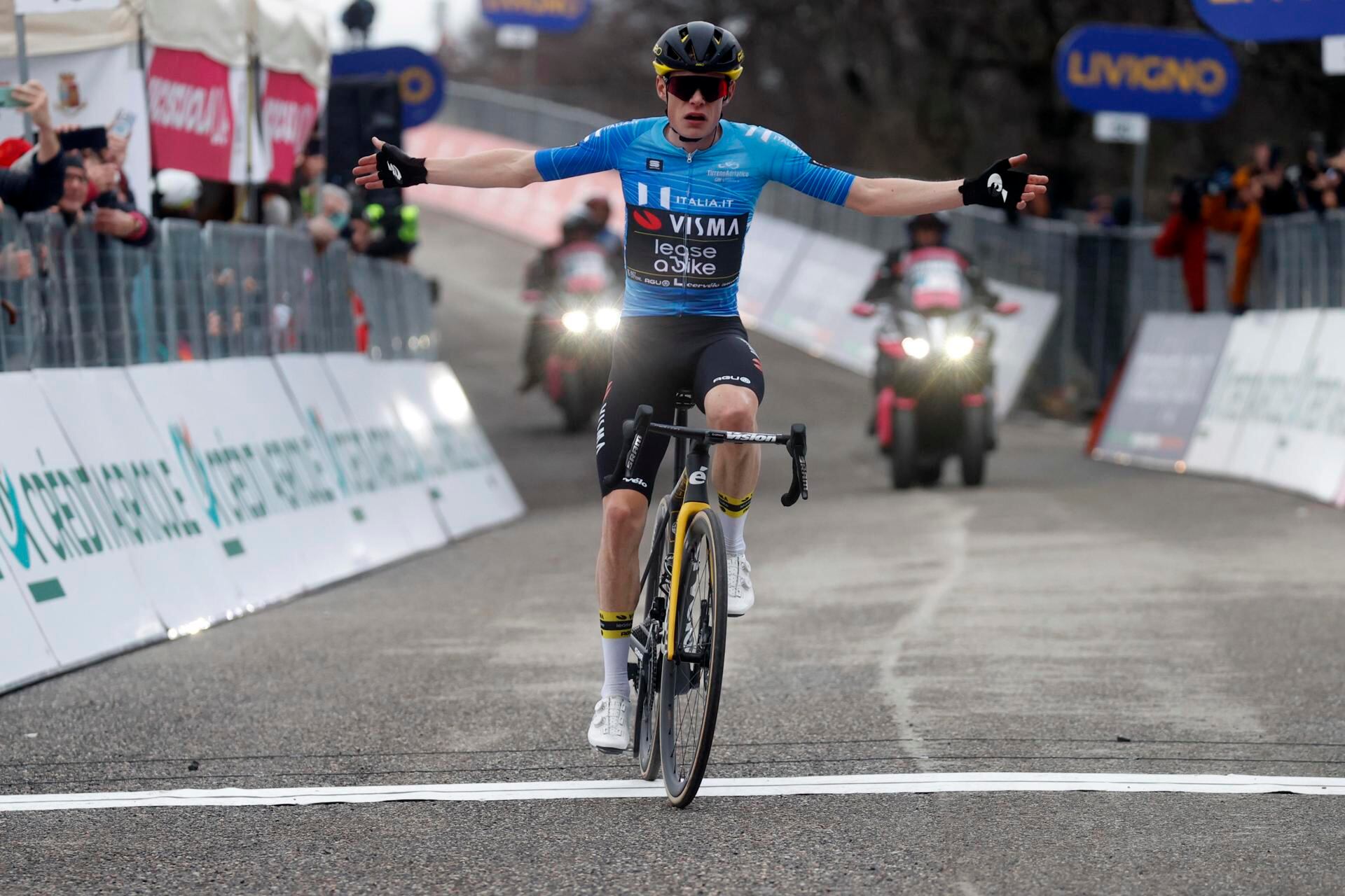 Jonas Vingegaard, ganador de la etapa reina de Tirreno Adriático / EFE