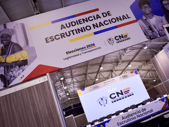Sala de audiencia de Escrutinio Nacional, elecciones presidenciales 2026. (Crédito: Colprensa - Cristian Bayona).