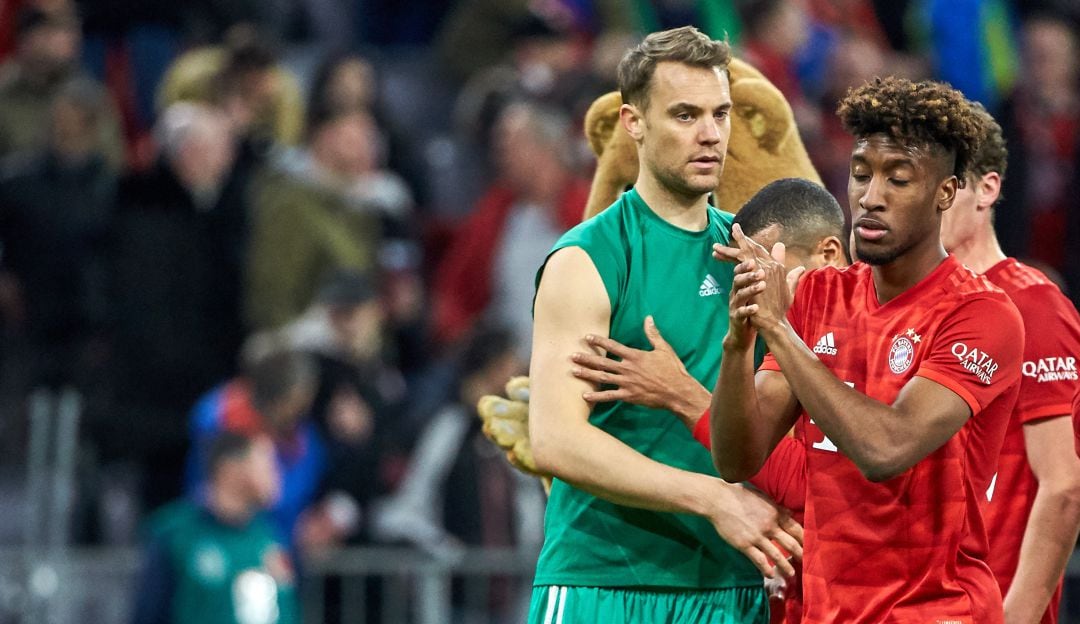Manuel Neuer y Kingsley Coman 