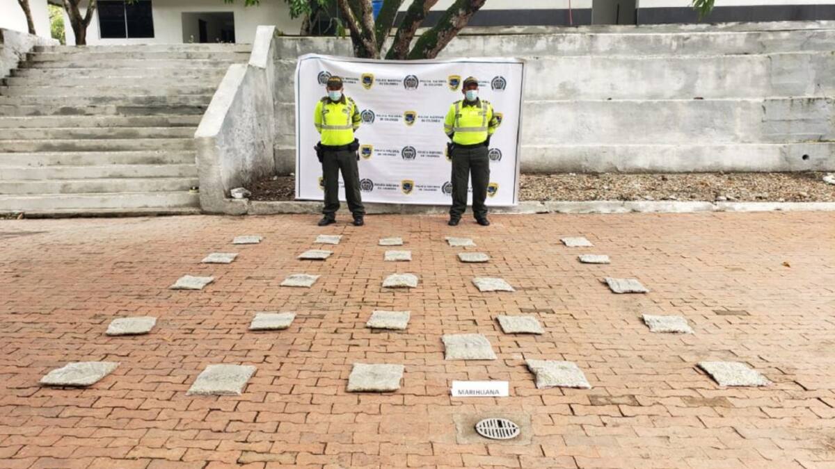 Decomisados 50 kilos de marihuana en cercanías a La Dorada