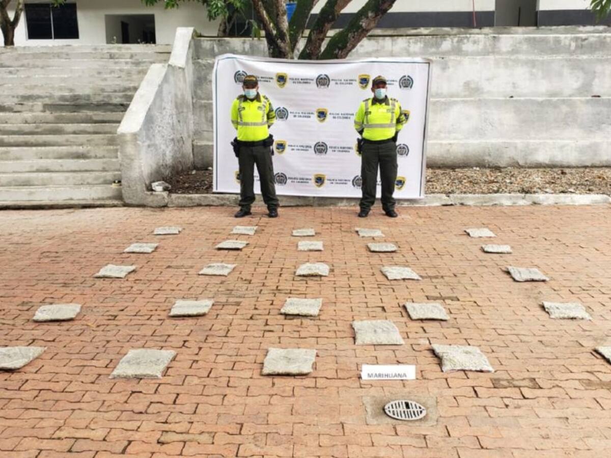 Decomisados 50 kilos de marihuana en cercanías a La Dorada