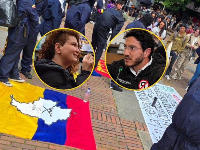 ¿Qué está pasando con los encapuchados en las universidades públicas? Concejales de Bogotá debaten. Crédito: Redes sociales / Facebook Donka Atanassova - Juan David Quintero