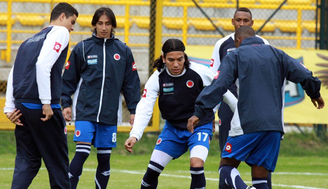 Rafael Robayo, en ese entonces jugador de Millonarios, trabaja con la Selección Colombia en 2011.