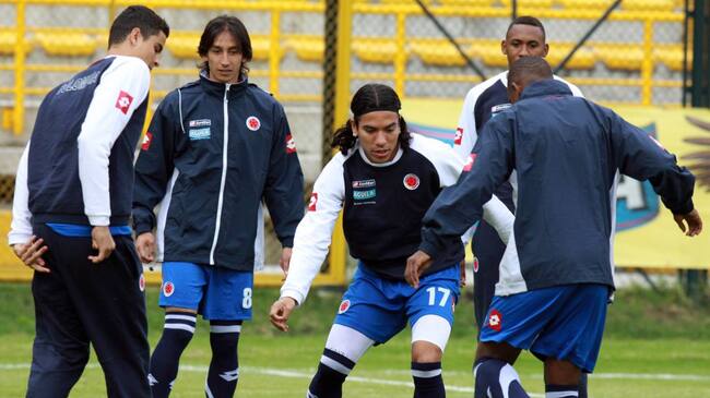 Rafael Robayo, en ese entonces jugador de Millonarios, trabaja con la Selección Colombia en 2011.