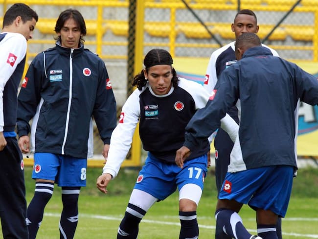Rafael Robayo, en ese entonces jugador de Millonarios, trabaja con la Selección Colombia en 2011.