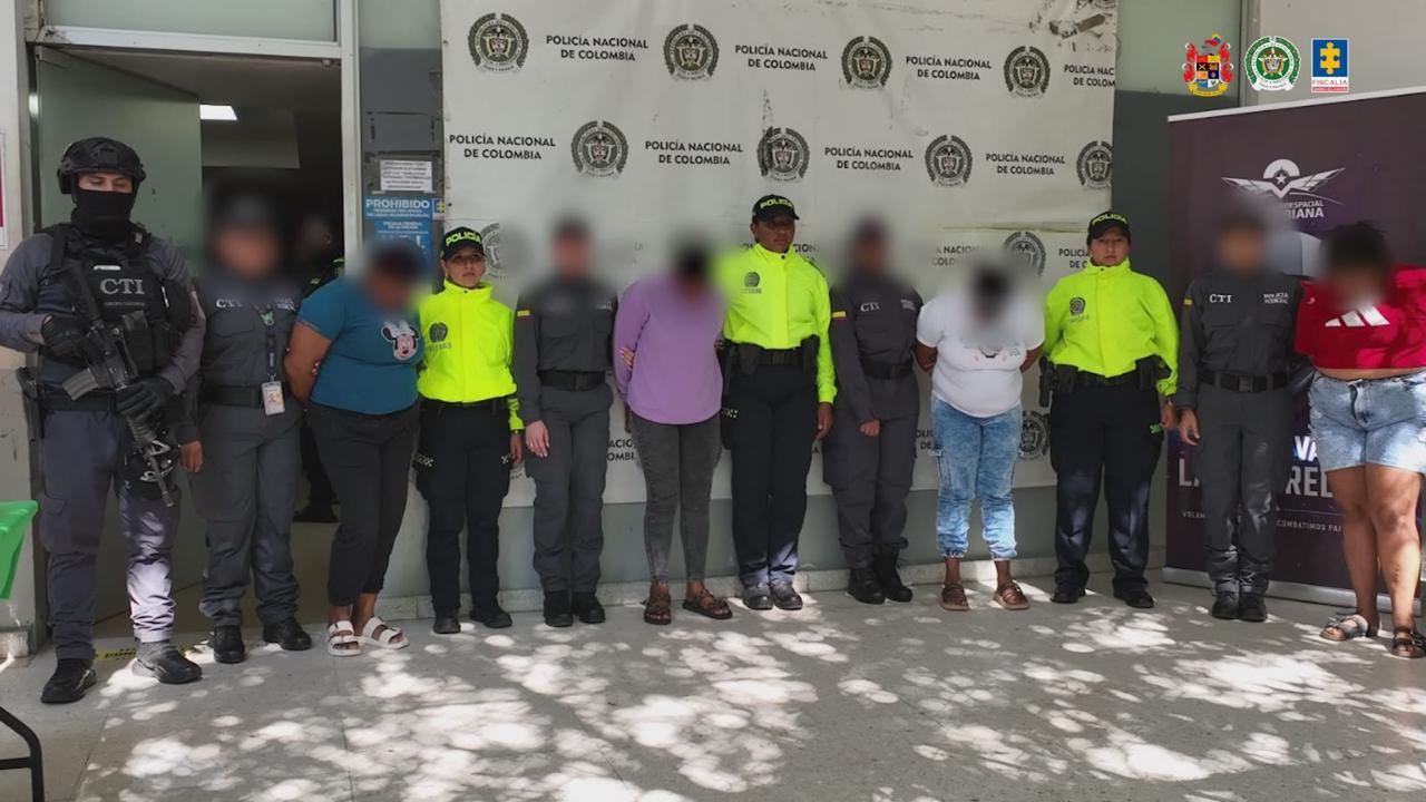 Capturan en Girón y en Barranquilla a mujeres señaladas de ingresar droga a cárceles. Foto: Fiscalía General de la Nación