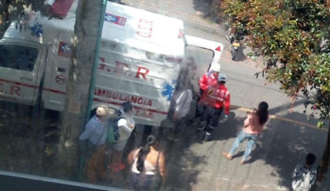 Lugar del accidente de tránsito, recta del Coliseo con calle 63.