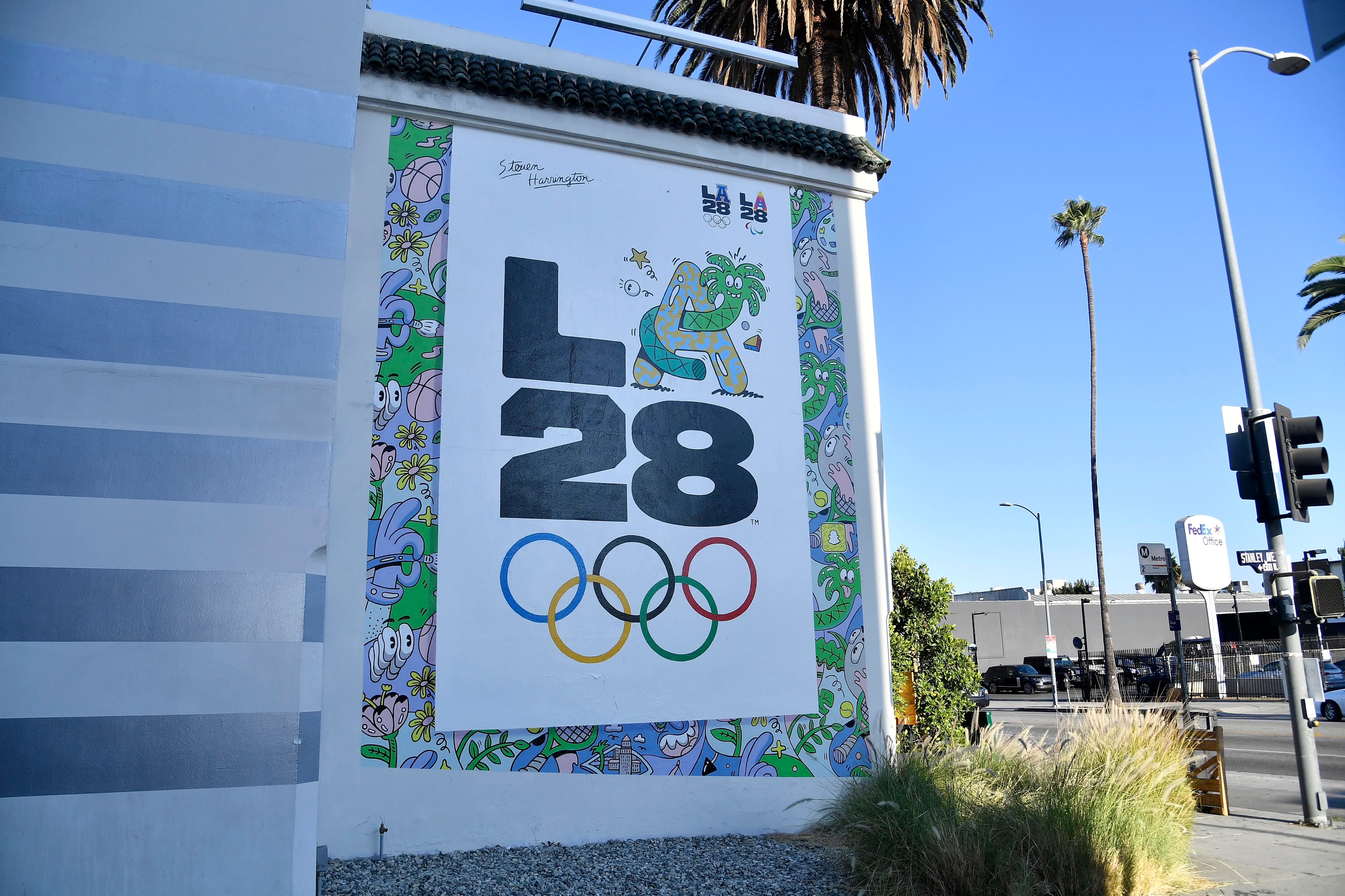 Logo Juegos Olímpicos de Los Ángeles 2028  (Photo by Frazer Harrison/Getty Images)