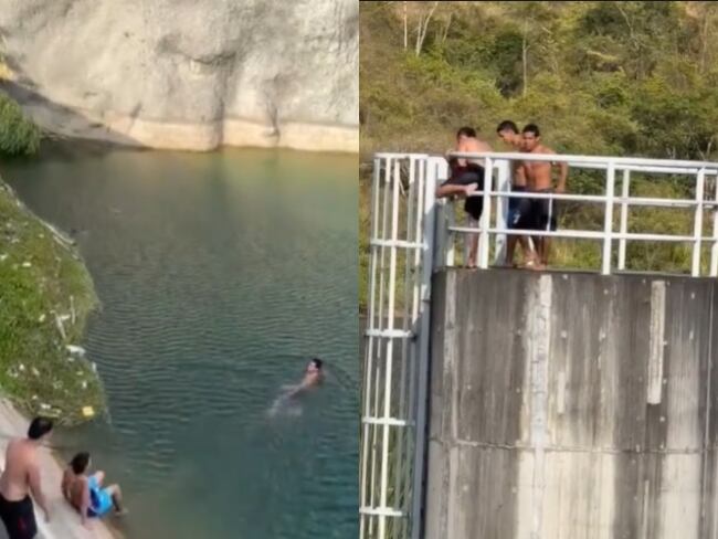Indignación por ingreso de jóvenes a nadar en el embalse de Tona en Santander. 
