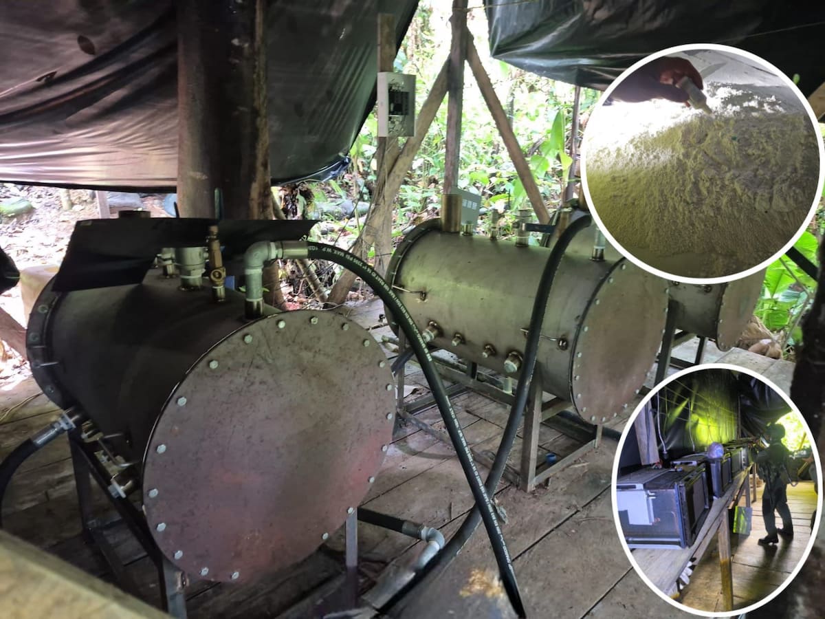 Policía destruyó un laboratorio con más de 1.3 toneladas de cocaína en Nariño