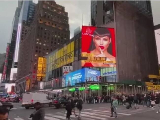 La imagen de Valdiri llegó a Times Square
