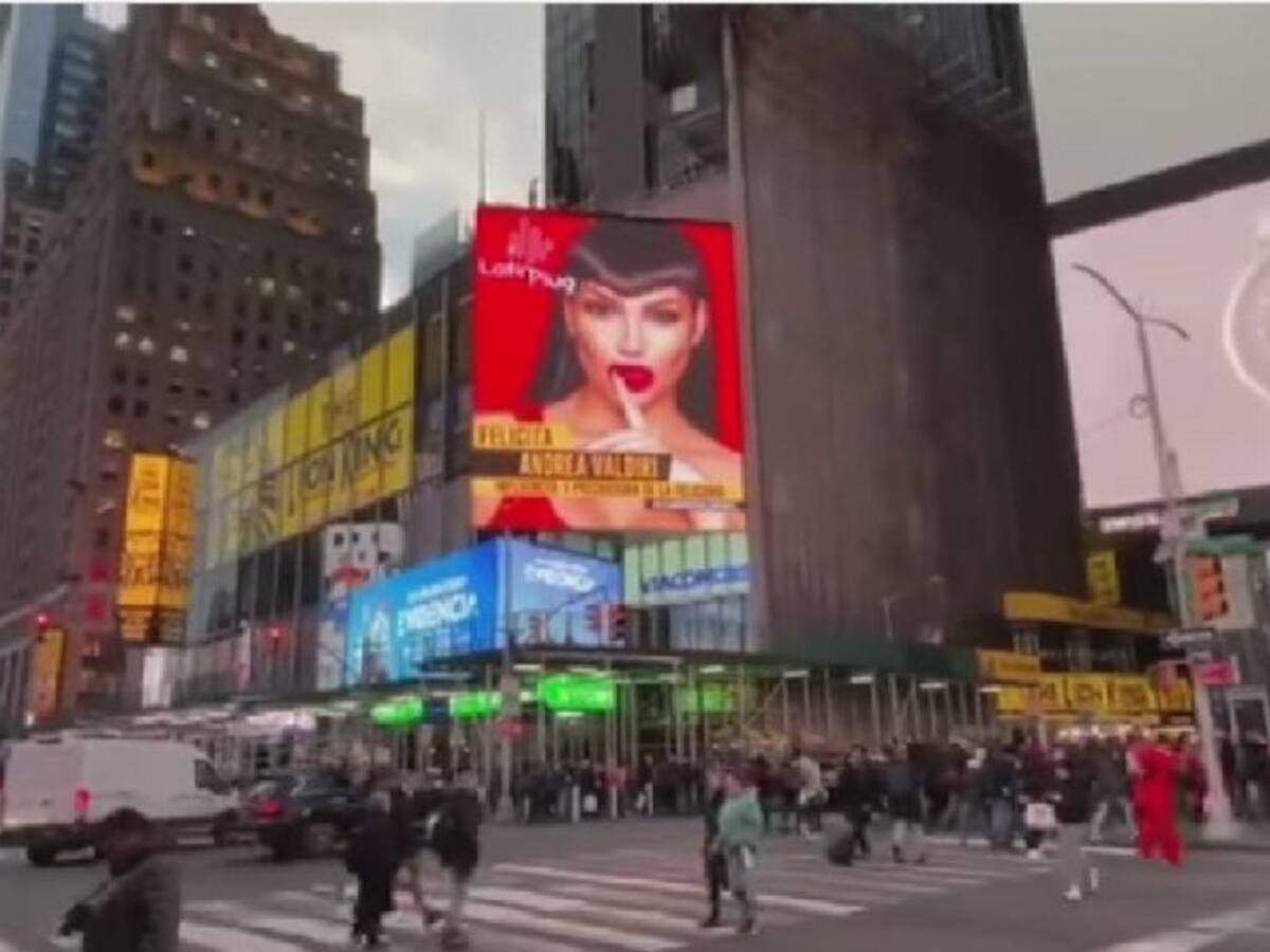 La imagen de Valdiri llegó a Times Square