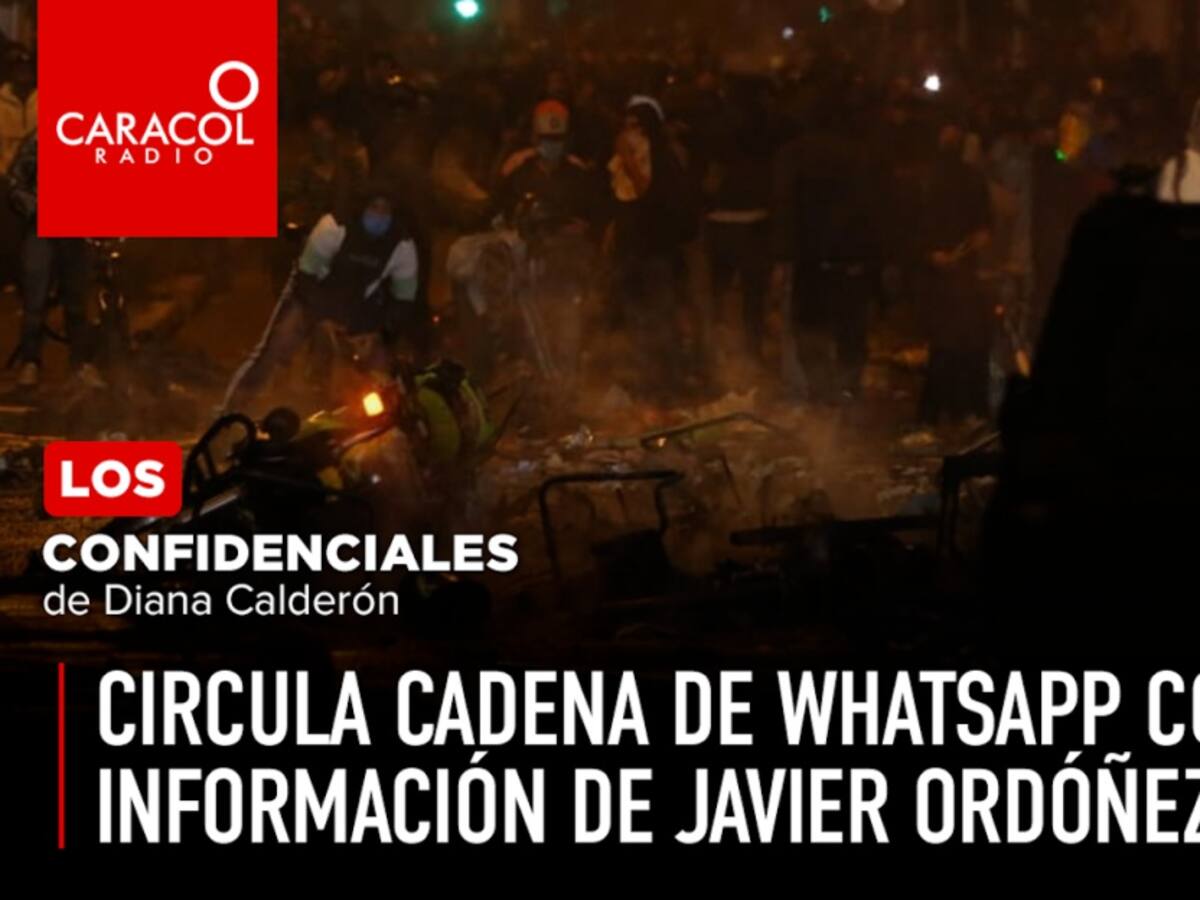 Circula cadena de WhatsApp con información de Javier Ordóñez
