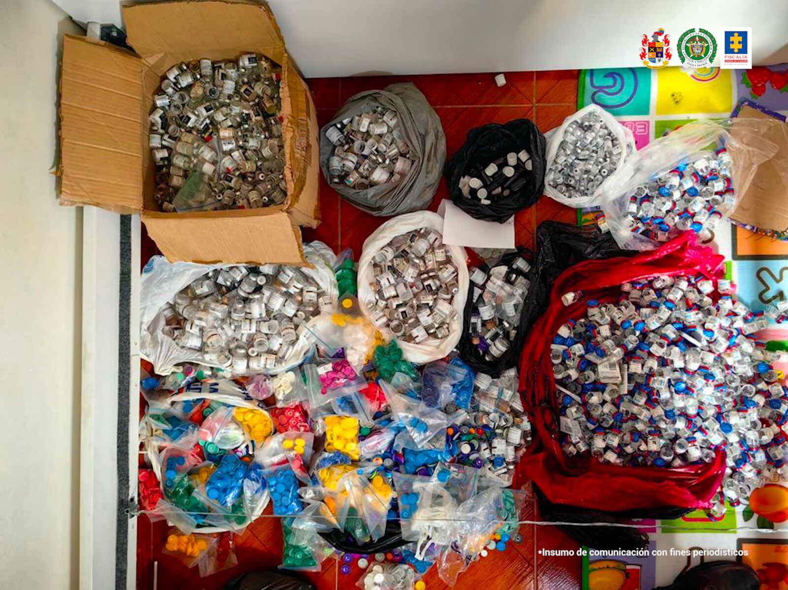 Cae red dedicada a falsificar medicamentos en Colombia. Foto: Fiscalía