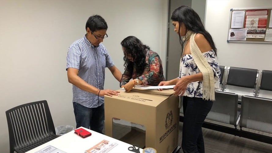 Votaciones colombianas en el exterior. Foto: Colprensa