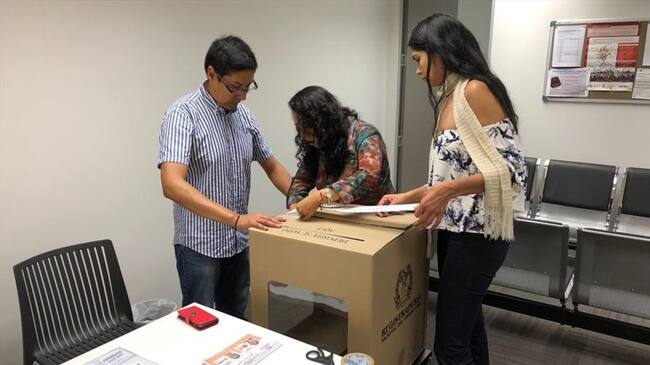 Votaciones colombianas en el exterior. Foto: Colprensa