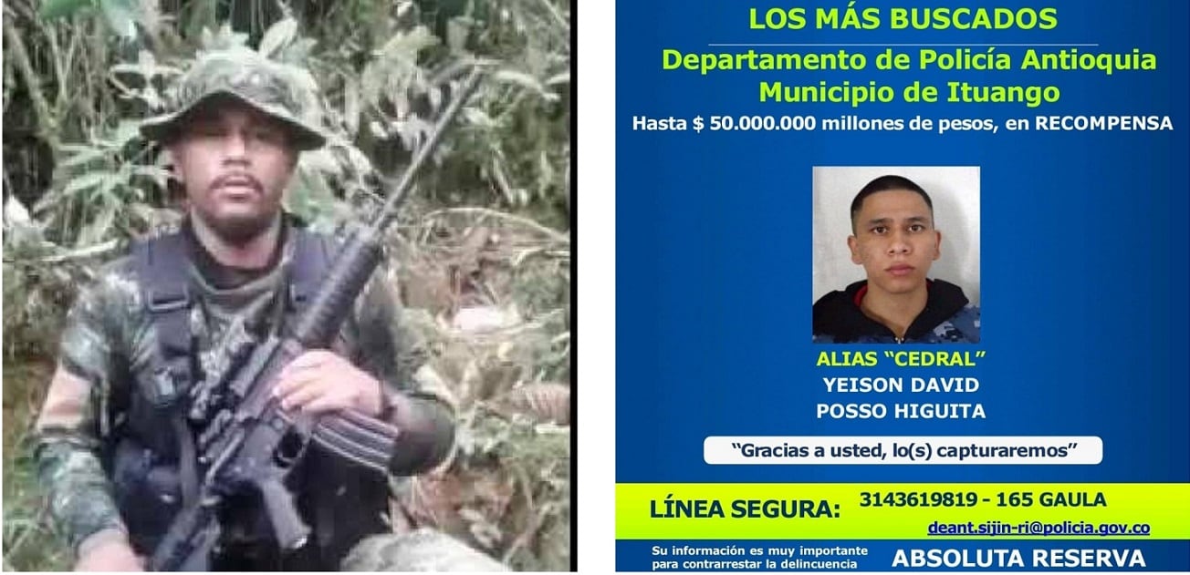 Alias Ramiro frente 18 y alias Cedral de las AGC
