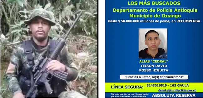 Alias Ramiro frente 18 y alias Cedral de las AGC