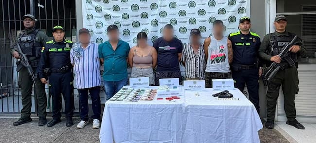 Operativo contra el tráfico local de estupefacientes dejó 17 capturados en siete municipios del Huila. Foto Policía Huila