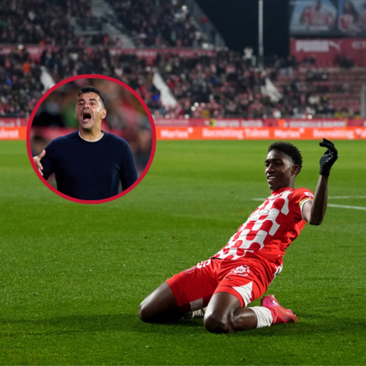 DT de Girona critica a Yaser Asprilla tras su gol en el último partido: “no está en su mejor estado”