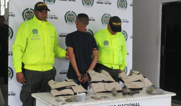 alias 'Comando' capturado por la Policía Sucre. 