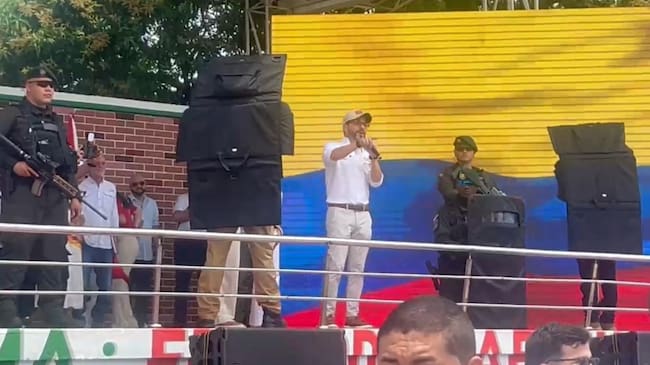 Abelardo de la Espriella, presidente electo de Colombia, en Campo de la Cruz