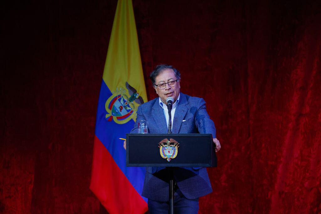 Presidente Gustavo Petro en el lanzamiento de la marca país: 'Colombia, país de la belleza'. Foto: Juancho Torres/Anadolu Agency via Getty Images.