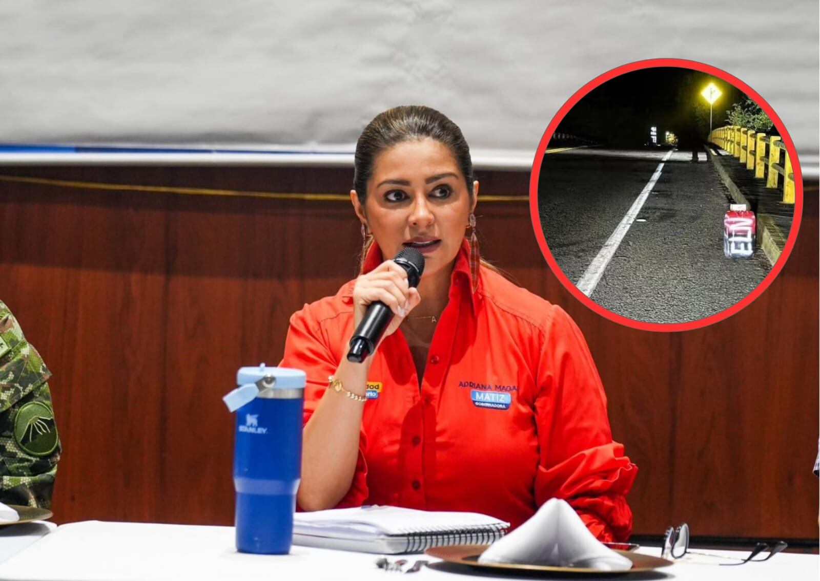 Adriana Matiz sobre objeto detonado en la vía Flandes - Espinal