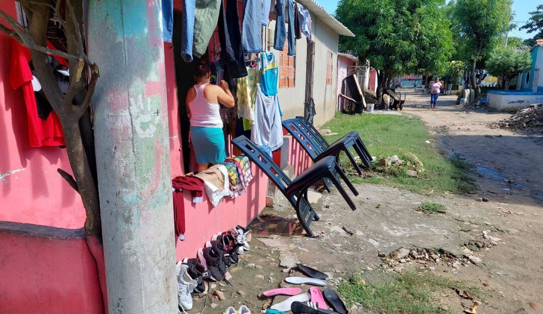 Una de las casas afectadas por las lluvias