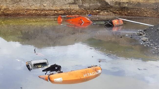 Las autoridades se desplazaron en tres aeronaves hasta la vereda Cajamarca, con el fin de finalizar las acciones ilegales realizadas para la extracción de oro. Foto: Ejército Nacional