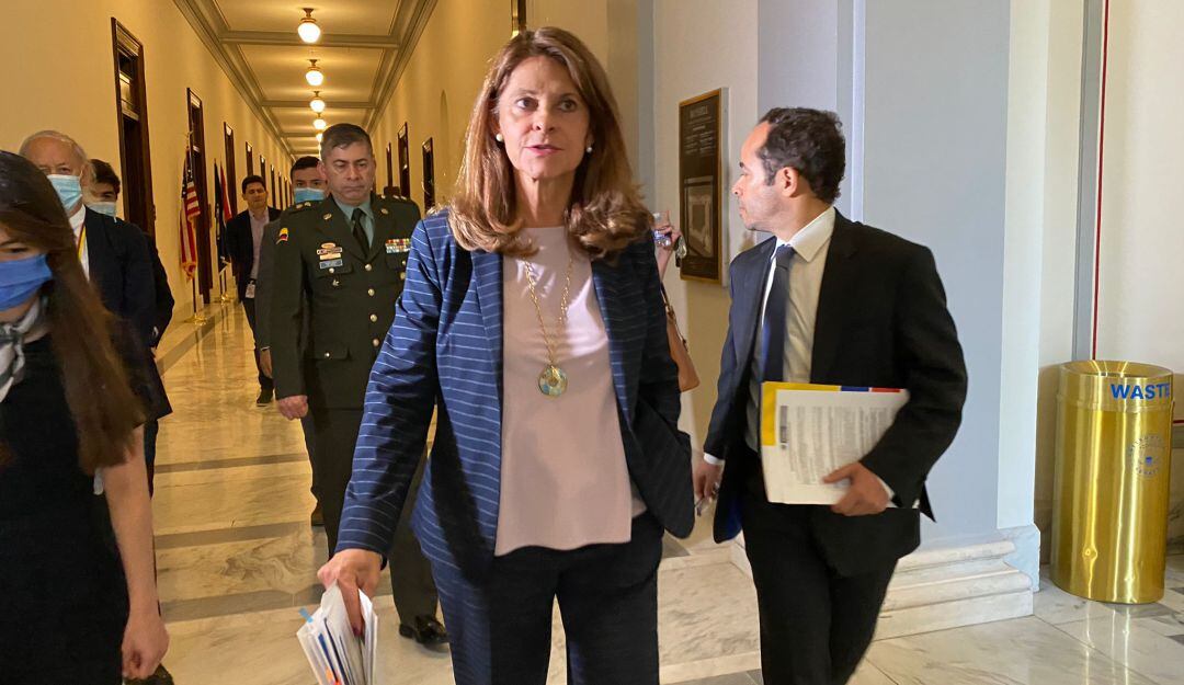 La vicepresidenta y canciller, Marta Lucía Ramírez, durante su visita al Capitolio de Washington D.C.