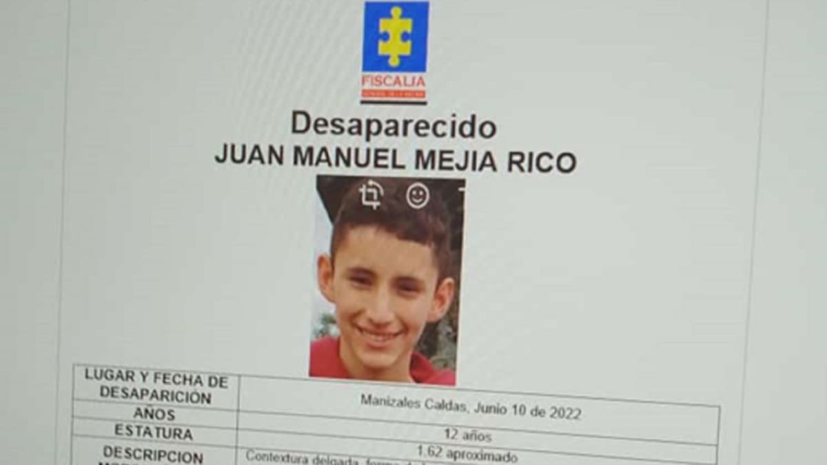 Juan Manuel Mejía Rico desapareció el pasado 10 de junio