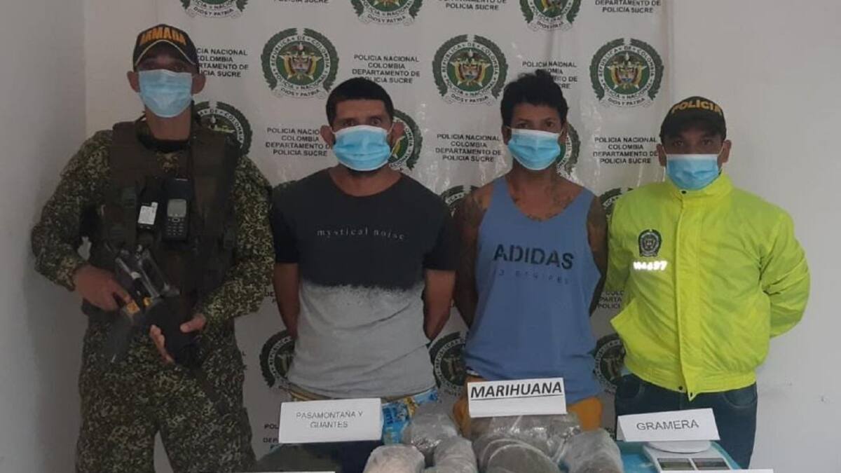 Capturan presuntos traficantes de droga del Clan del Golfo en San Pedro