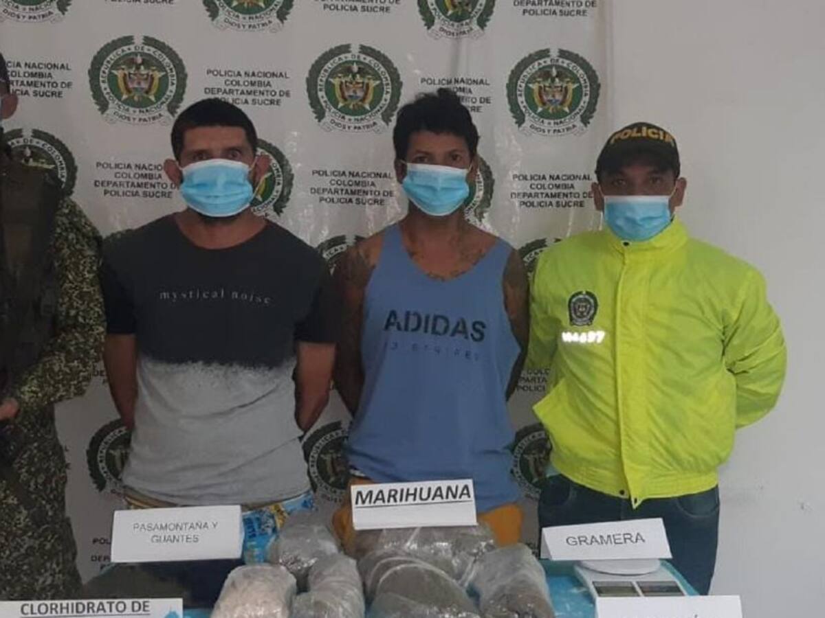 Capturan presuntos traficantes de droga del Clan del Golfo en San Pedro