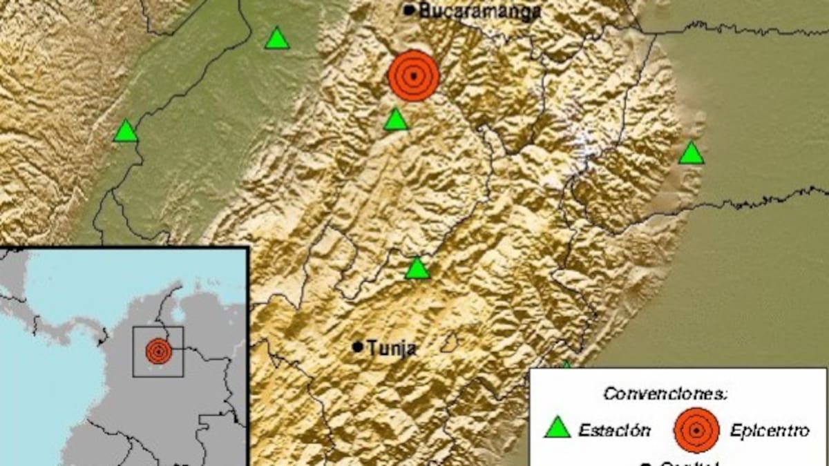 Temblor se registró en la noche de este lunes en Meta y Santander