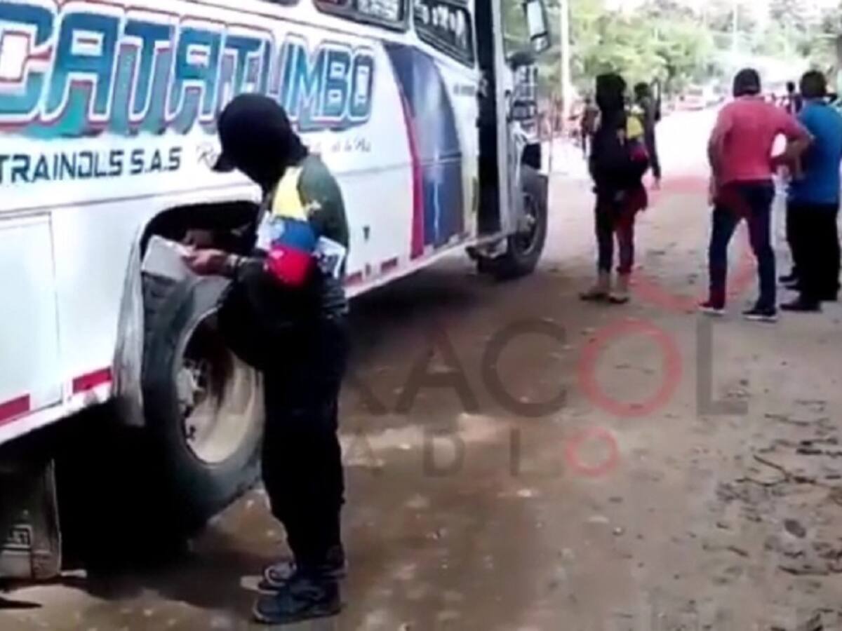 Disidencias armadas hacen retén ilegal en casco urbano de Tibú, Catatumbo