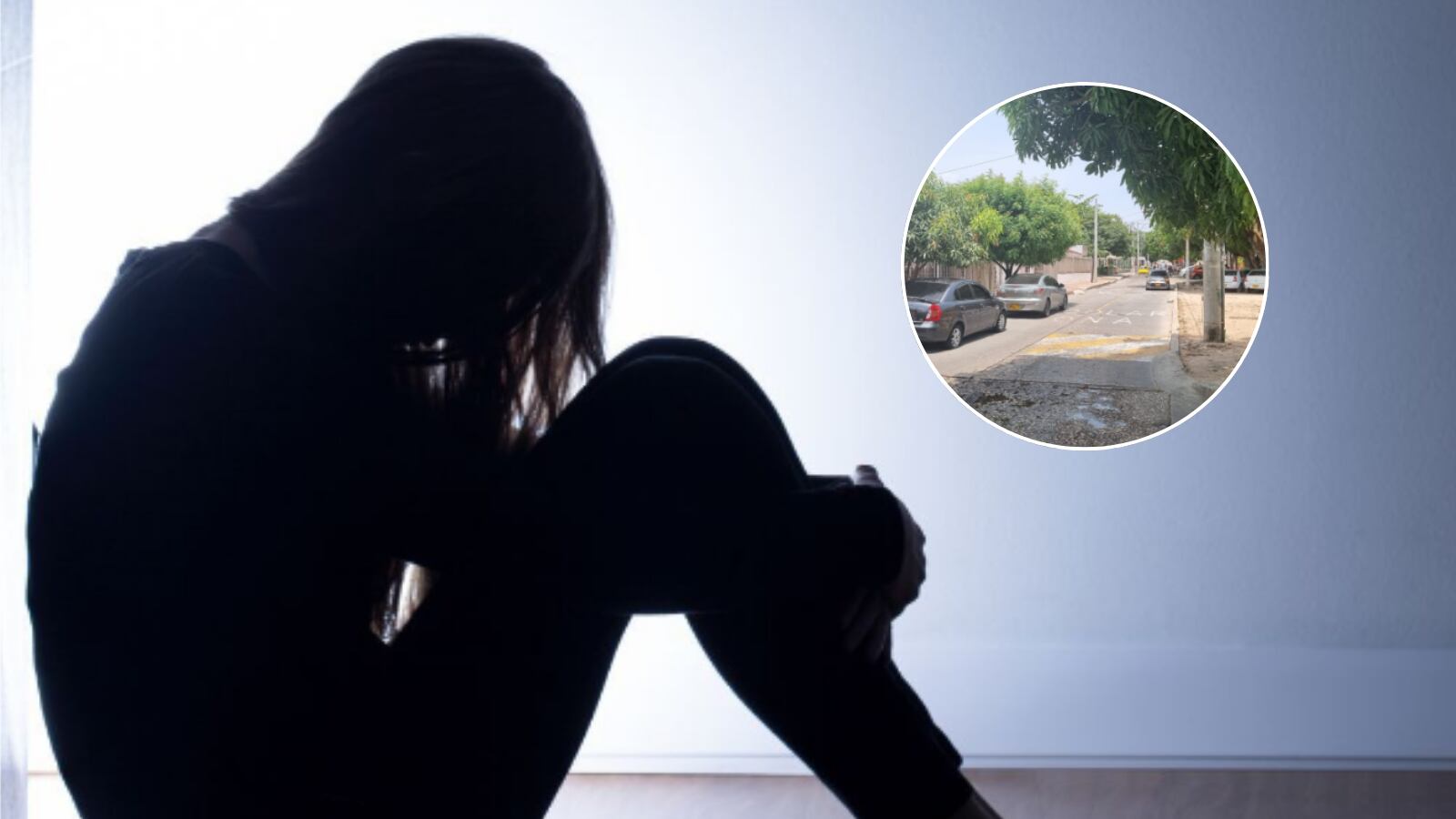 Imagen de referencia de abuso sexual a menor y sector donde está ubicado el colegio./ Foto: Getty Images y Caracol Radio