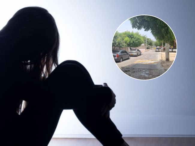 Imagen de referencia de abuso sexual a menor y sector donde está ubicado el colegio./ Foto: Getty Images y Caracol Radio