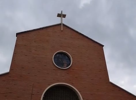 Iglesia San José de Montenegro, Quindío, permanece cerrada por graves daños debido al terremoto. Foto Cortesía Diócesis de Armenia