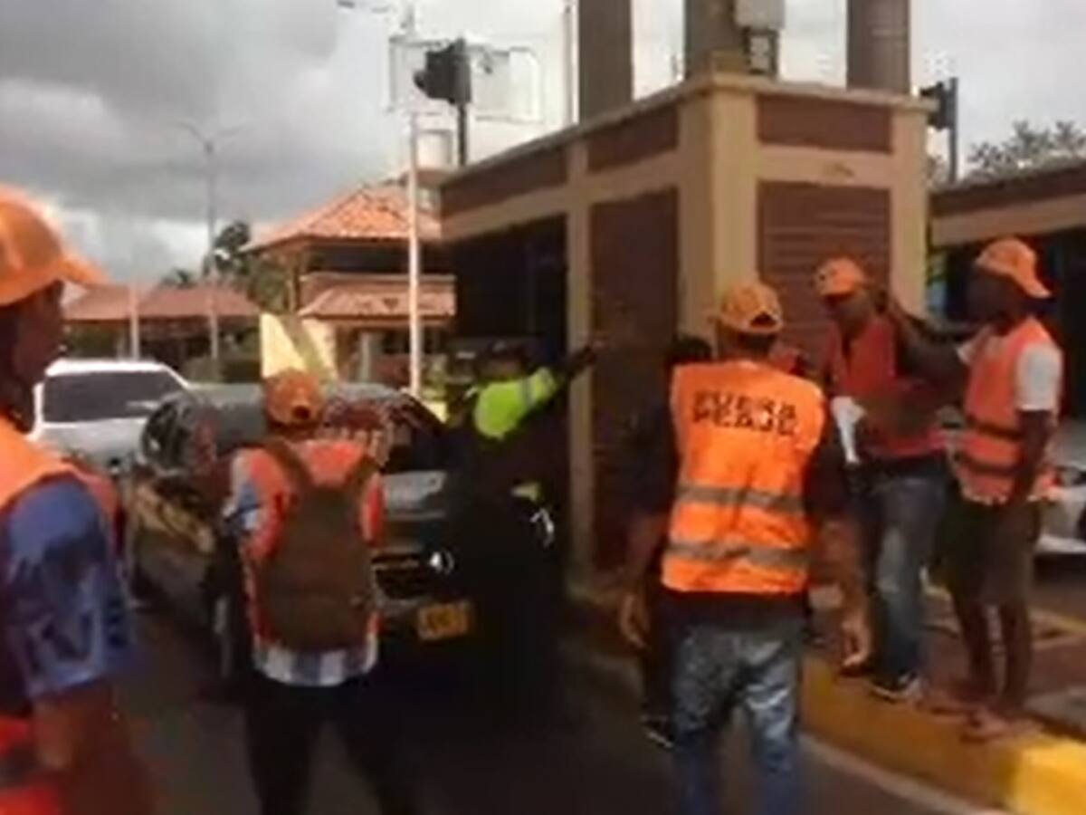 Corregimientos protestaron en el Peaje Marahuaco para exigir reunión con MinTransporte