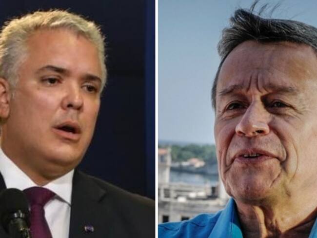 El presidente Iván Duque y Pablo Beltrán, máximo líder del ELN