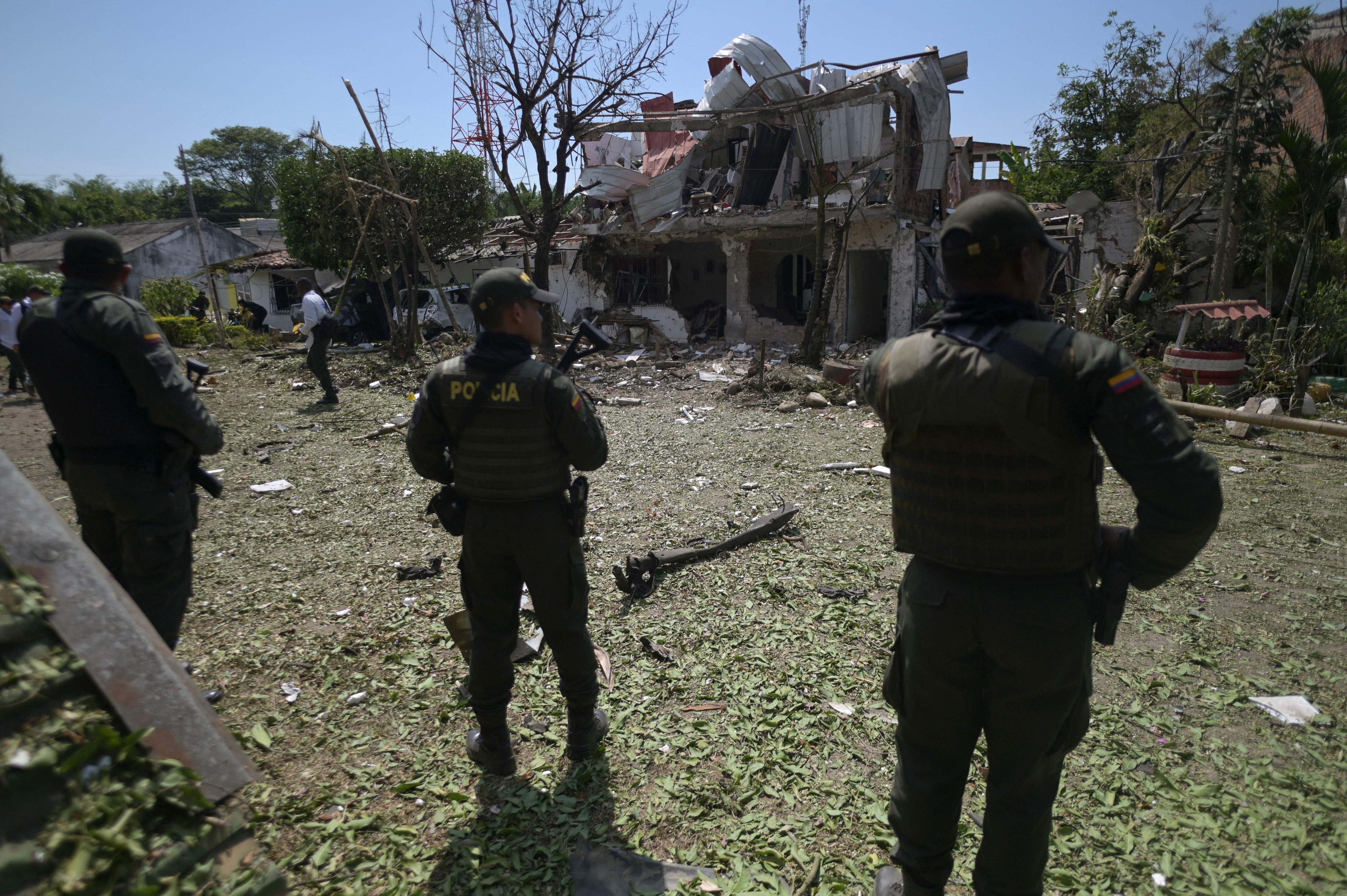 Comisaría en Timba, departamento de Cauca. (Foto de JOAQUIN SARMIENTO/AFP vía Getty Images)