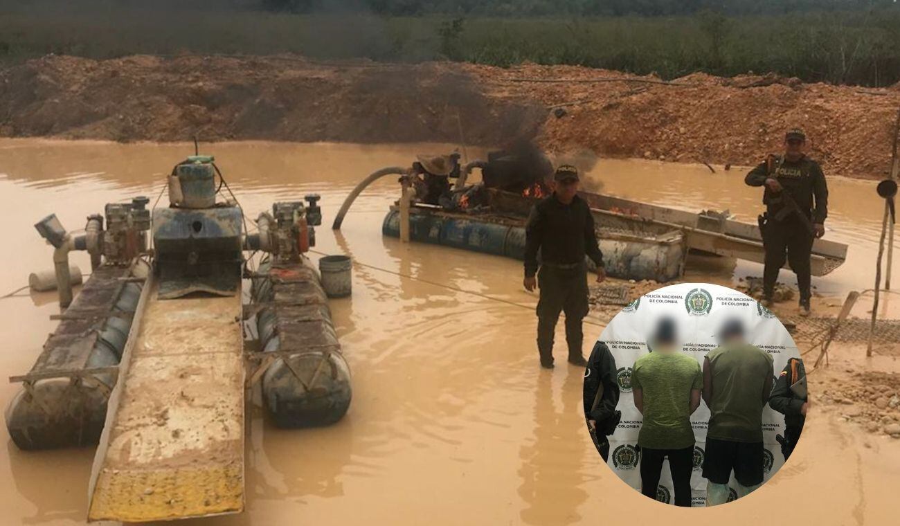 Capturan a 2 hombres por hacer minería ilegal en Sabana de Torres.