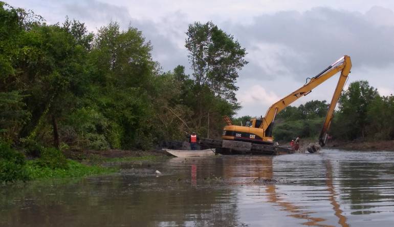Así son los trabajos en el caño La Señora. Fotografía Corpamag