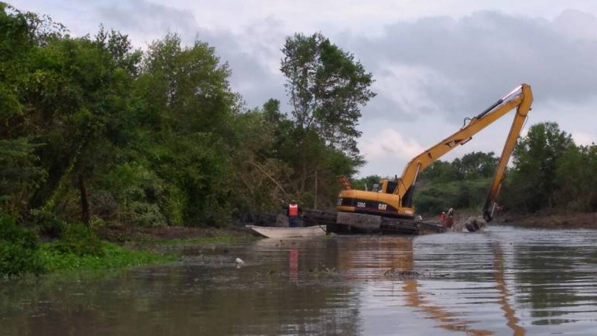 Corpamag combate la hipersalinización de la Ciénaga Grande con dragado de caños