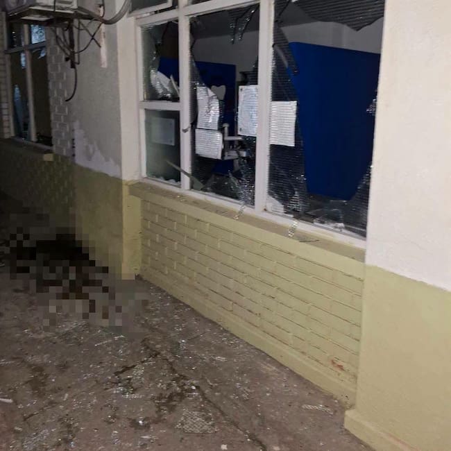 Así quedaron las instalaciones del Batallón Santander, en Ocaña. Foto: Cortesía.