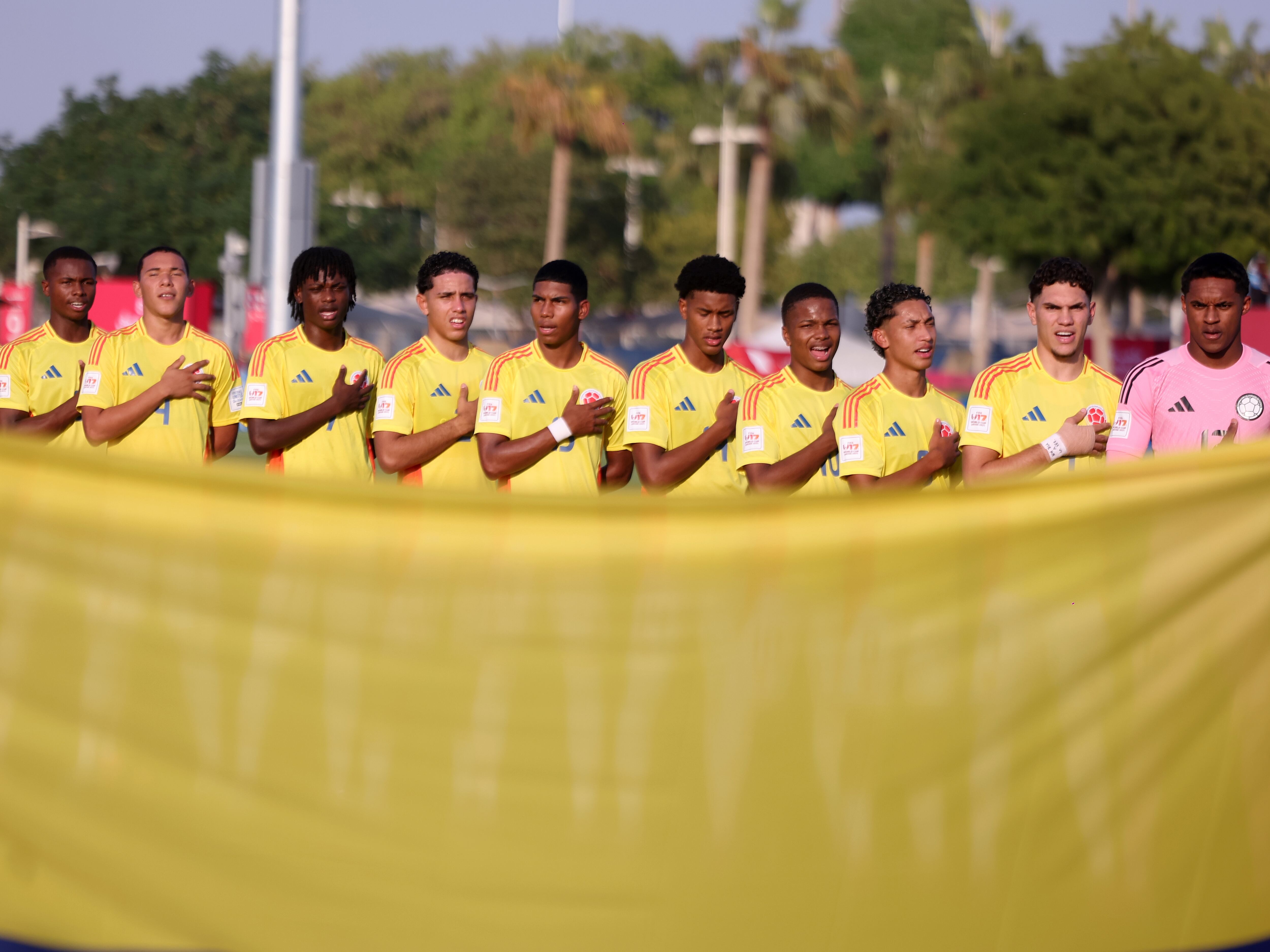 Jugadores de la Selección Colombia en el Mundial Sub-17 2025 en Catar / Getty Images.